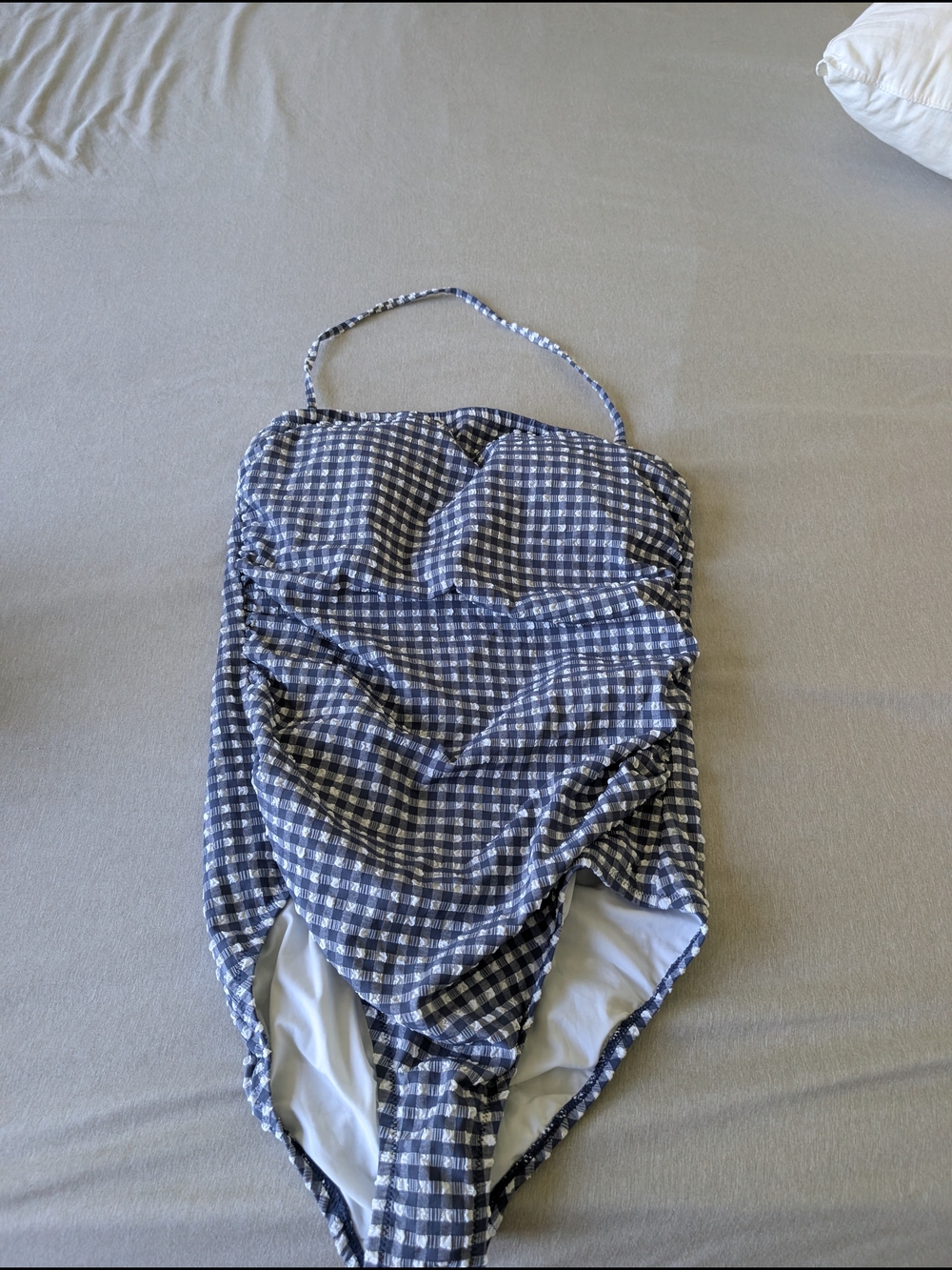 J. Crew Navy Gingham Kids One-Piece